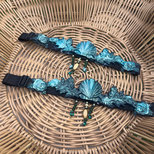 Aqua and Black Armbands