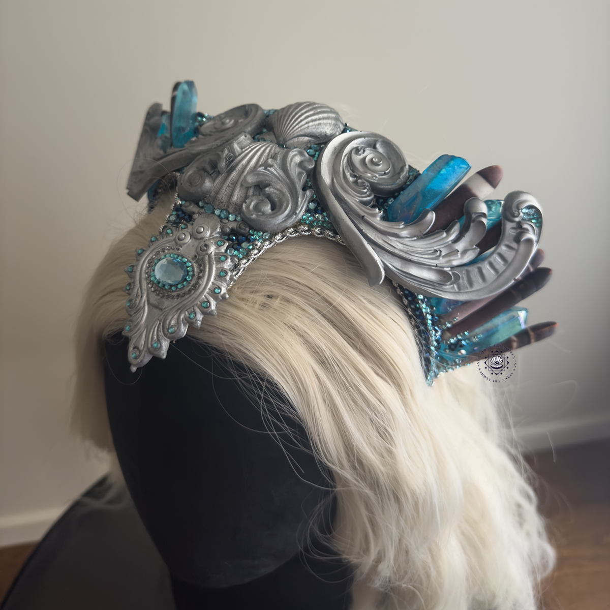 Blue Silver Crystal Halo