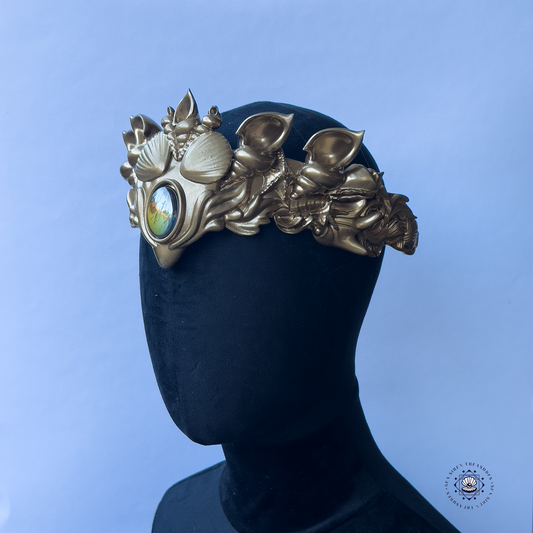 Gold and Black Cabochon Crown