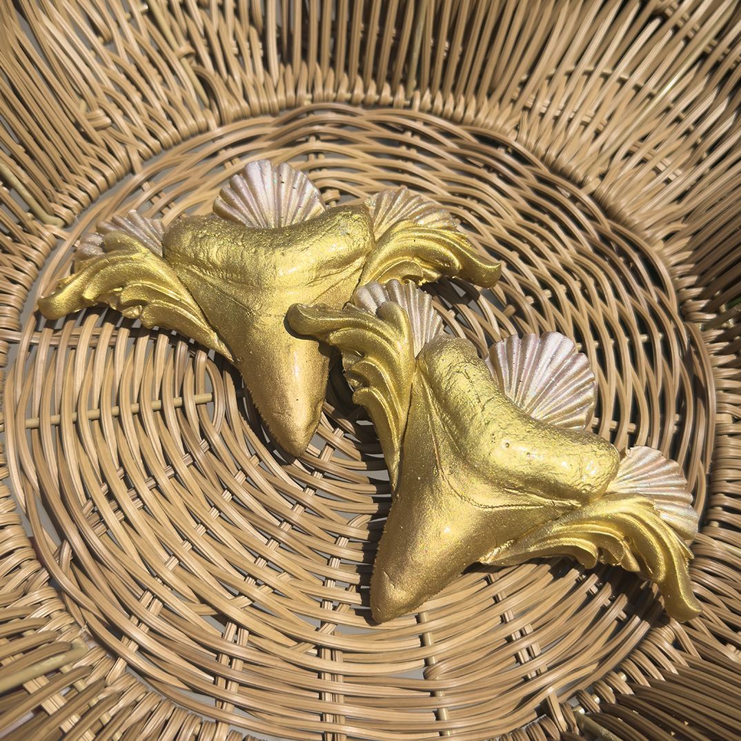 Gold Bronze Pink Shark Armbands