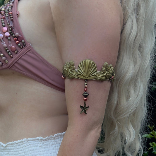Gold Scallop Shell Armbands