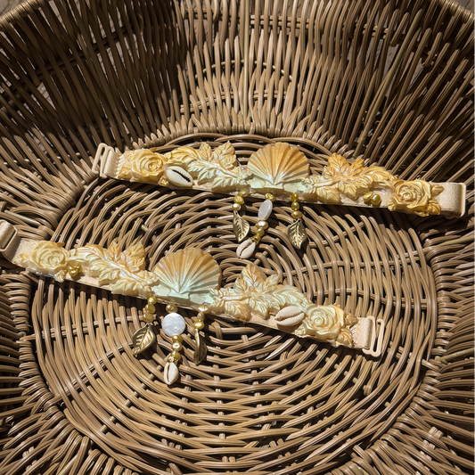 Golden Cowrie Armbands