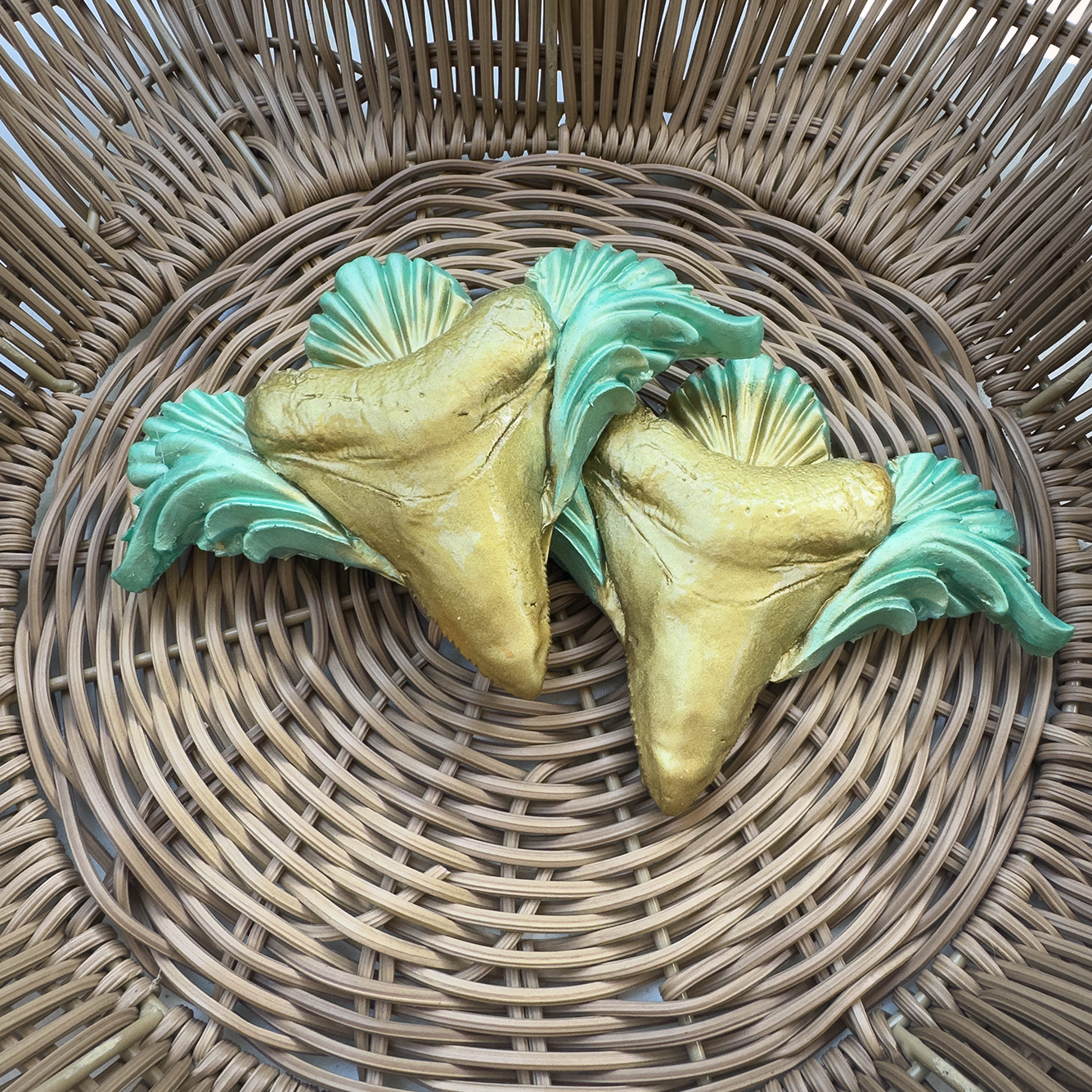 Green Gold Shark Armbands