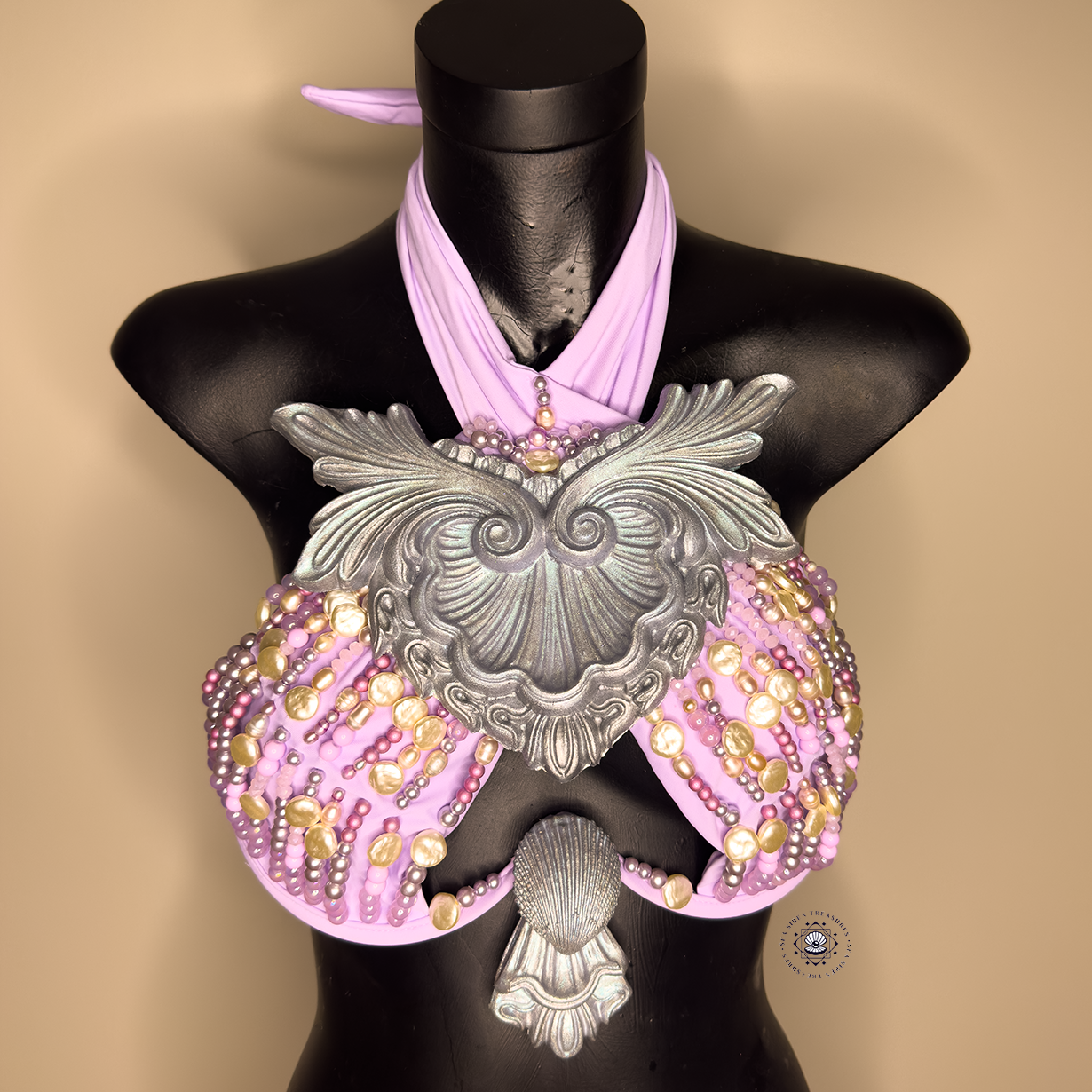 Lilac Silver Halter Top