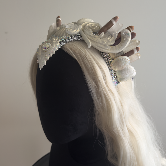 Pearl Shell Crystal Halo