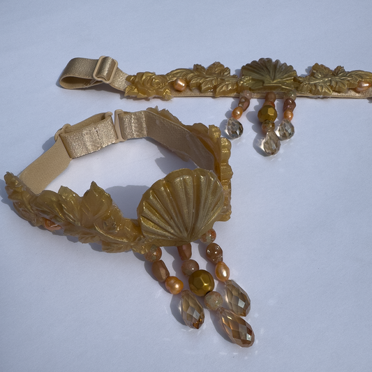 Scallop Armband Golden Orange
