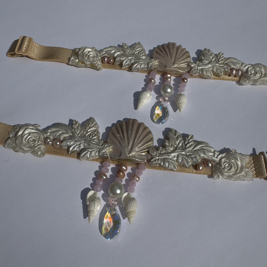 Pearl Pink Sea Shell Armbands